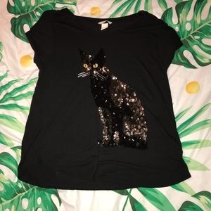 Women black t-shirt short sleeves